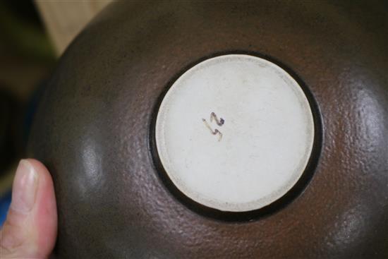 Three items of Danish studio pottery, largest diameter 17cm